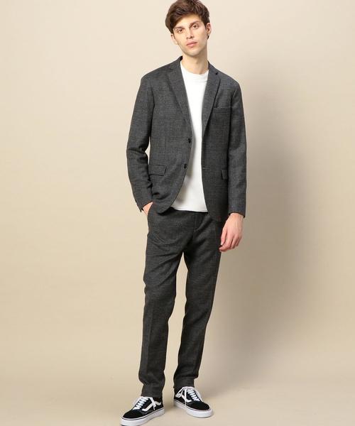 UNITED ARROWS サキソニー ノープリーツ テーパードパンツ BEAUTY&YOUTH UNITED ARROWS（ビューティーアンドユース