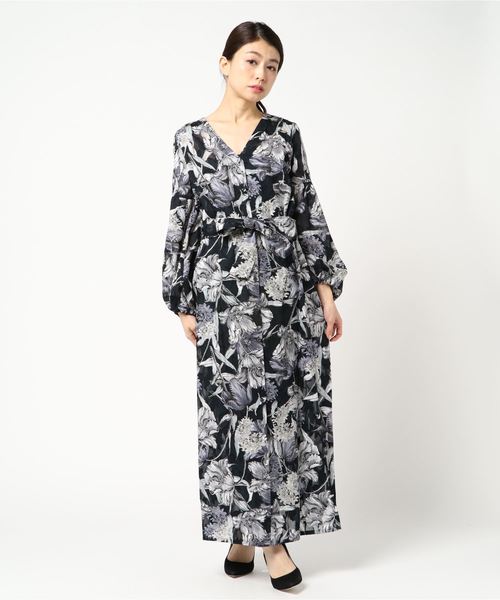 RIVE DROITE（リヴドロワ）の「オリビアフラワーガウンワンピース（ワンピース・レディース・ブラック/ネイビー・FREE）」の5枚目の写真