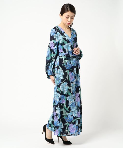 RIVE DROITE（リヴドロワ）の「オリビアフラワーガウンワンピース（ワンピース・レディース・ブラック/ネイビー・FREE）」の6枚目の写真