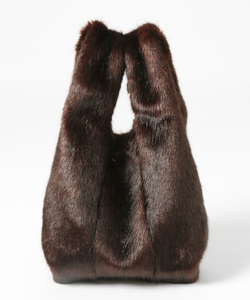 LOWRYS FARM（ローリーズファーム）の「フェイクファーマルシェＢＡＧ　801926（トートバッグ・レディース・ブラウン/グレー・FREE）」の4枚目の写真