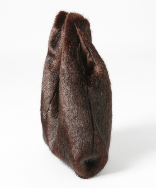 LOWRYS FARM（ローリーズファーム）の「フェイクファーマルシェＢＡＧ　801926（トートバッグ・レディース・ブラウン/グレー・FREE）」の5枚目の写真