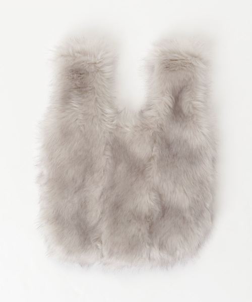 LOWRYS FARM（ローリーズファーム）の「フェイクファーマルシェＢＡＧ　801926（トートバッグ・レディース・ブラウン/グレー・FREE）」の9枚目の写真