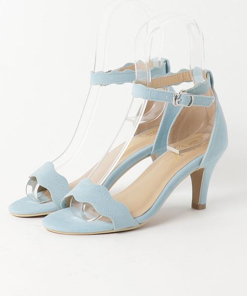 AmiAmi（アミアミ）の「《雑誌GINGER掲載》スカラップカットストラップサンダル（サンダル・レディース・ブラック/キャメル/ライトブルー/ピンク/パープル/レッド/ターコイズブルー/イエロー・3L/L/LL/M/S）」の11枚目の写真