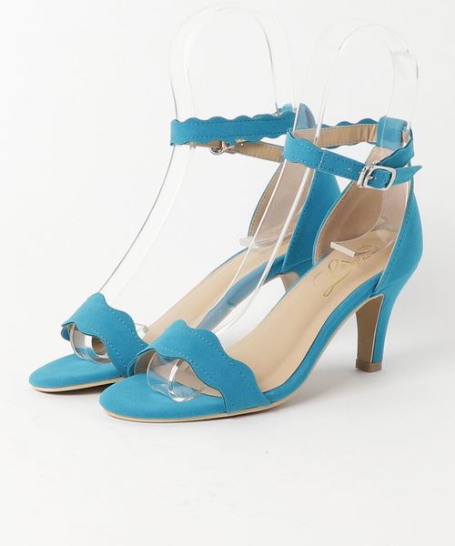 AmiAmi（アミアミ）の「《雑誌GINGER掲載》スカラップカットストラップサンダル（サンダル・レディース・ブラック/キャメル/ライトブルー/ピンク/パープル/レッド/ターコイズブルー/イエロー・3L/L/LL/M/S）」の12枚目の写真