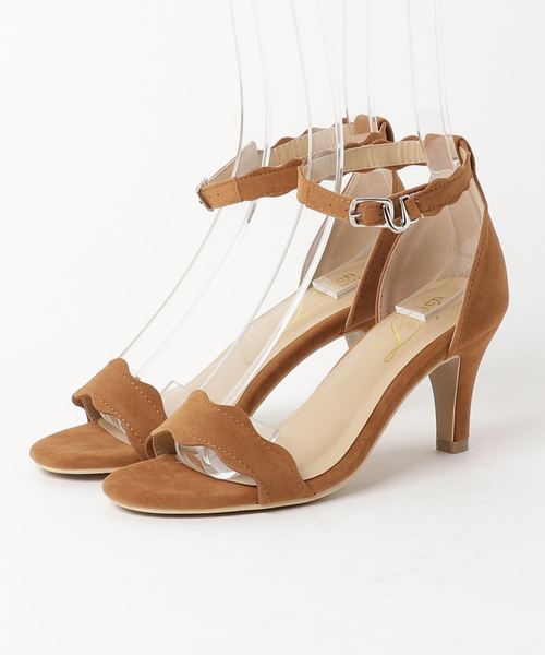 AmiAmi（アミアミ）の「《雑誌GINGER掲載》スカラップカットストラップサンダル（サンダル・レディース・ブラック/キャメル/ライトブルー/ピンク/パープル/レッド/ターコイズブルー/イエロー・3L/L/LL/M/S）」の15枚目の写真