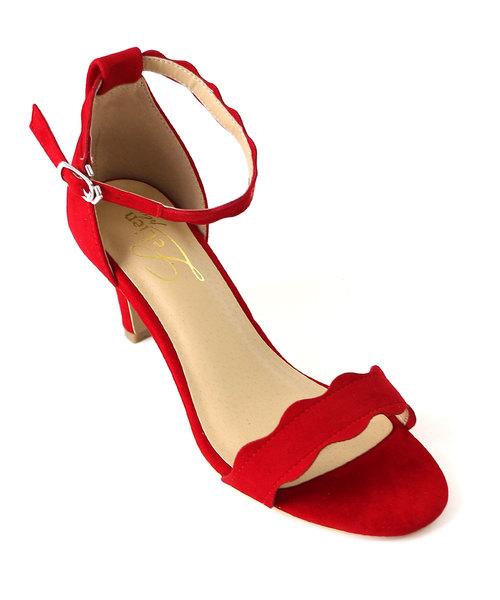 AmiAmi（アミアミ）の「《雑誌GINGER掲載》スカラップカットストラップサンダル（サンダル・レディース・ブラック/キャメル/ライトブルー/ピンク/パープル/レッド/ターコイズブルー/イエロー・3L/L/LL/M/S）」の19枚目の写真