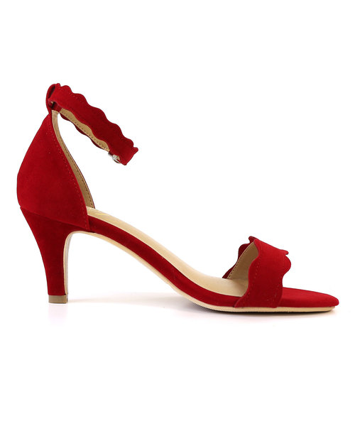 AmiAmi（アミアミ）の「《雑誌GINGER掲載》スカラップカットストラップサンダル（サンダル・レディース・ブラック/キャメル/ライトブルー/ピンク/パープル/レッド/ターコイズブルー/イエロー・3L/L/LL/M/S）」の20枚目の写真