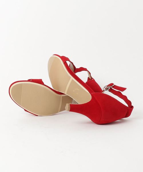 AmiAmi（アミアミ）の「《雑誌GINGER掲載》スカラップカットストラップサンダル（サンダル・レディース・ブラック/キャメル/ライトブルー/ピンク/パープル/レッド/ターコイズブルー/イエロー・3L/L/LL/M/S）」の10枚目の写真