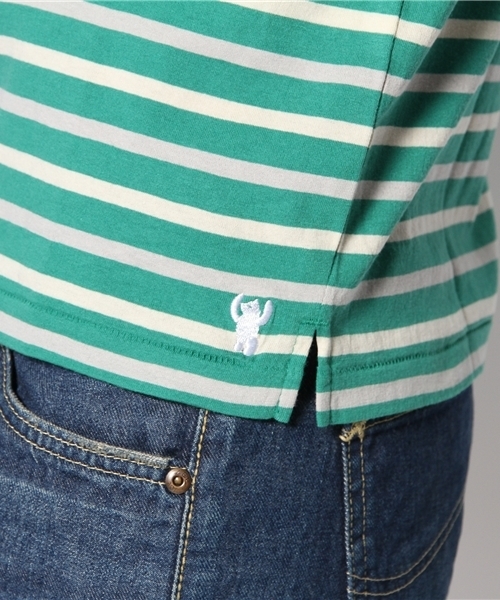 coen（コーエン）の「バスクパネルボーダーＴシャツ（Tシャツ/カットソー・レディース・オフホワイト/ピンク/ケリー/コバルトブルー・MEDIUM/SMALL/LARGE）」の10枚目の写真