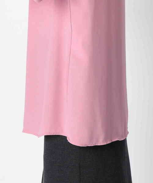 NARACAMICIE（ナラカミーチェ）の「ジョーゼットリボン付クルーネックブラウス（シャツ/ブラウス・レディース・ブラック/ベージュ/ボルドー/ピンク・SMALL/MEDIUM/LARGE）」の16枚目の写真