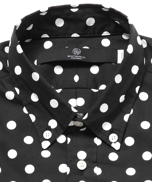 BEAUTY&YOUTH UNITED ARROWS（ビューティーアンドユースユナイテッドアローズ）の「by∴ 50/1 ビックドット プリント ボタンダウンシャツ◆（シャツ/ブラウス・メンズ・ブラック/コバルトブルー/ワイン・SMALL/MEDIUM/LARGE/X-LARGE）」の12枚目の写真