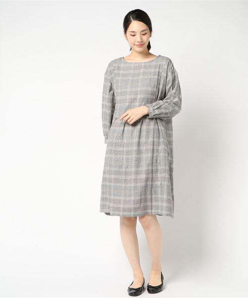 LBC（エルビーシー）の「コットン混ワンピース（ワンピース・レディース・チャコールグレー/ダークグリーン/ブルー・M/L）」の5枚目の写真