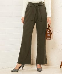ウエストリボンブーツカットワイドパンツ＊レディース/ボトムス/ロングパンツ[M2287]神戸レタス