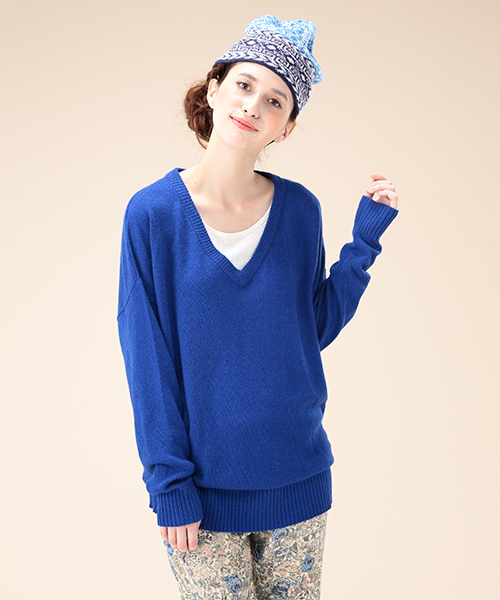 B:MING by BEAMS（ビーミングバイビームス）の「□ビーミング by ビームス / *6者混チュニック*（ニット/セーター・レディース・ライトグレー/ブラック/ベージュ/レッド/イエロー/ブルー・ONE SIZE）」の4枚目の写真