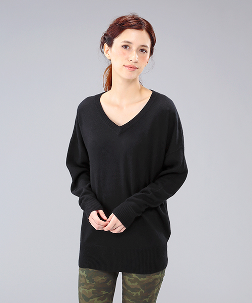 B:MING by BEAMS（ビーミングバイビームス）の「□ビーミング by ビームス / *6者混チュニック*（ニット/セーター・レディース・ライトグレー/ブラック/ベージュ/レッド/イエロー/ブルー・ONE SIZE）」の2枚目の写真