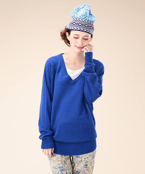 B:MING by BEAMS（ビーミングバイビームス）の「□ビーミング by ビームス / *6者混チュニック*（ニット/セーター・レディース・ライトグレー/ブラック/ベージュ/レッド/イエロー/ブルー・ONE SIZE）」の13枚目の写真