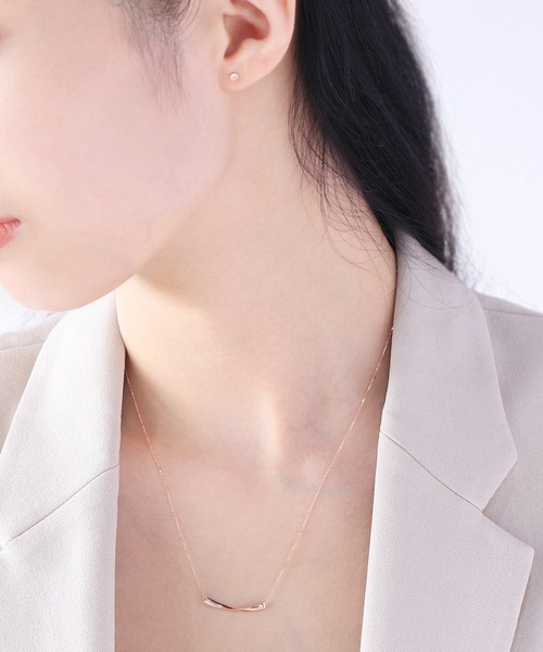 ESTELLE（エステール）の「K10 ピンクゴールド ダイヤモンド ネックレス（レディース） ESTELLE/エステール WEB限定（ネックレス・レディース・ピンクゴールド・45cm）」の10枚目の写真