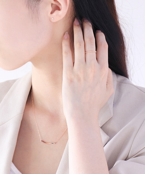 ESTELLE（エステール）の「K10 ピンクゴールド ダイヤモンド ネックレス（レディース） ESTELLE/エステール WEB限定（ネックレス・レディース・ピンクゴールド・45cm）」の11枚目の写真