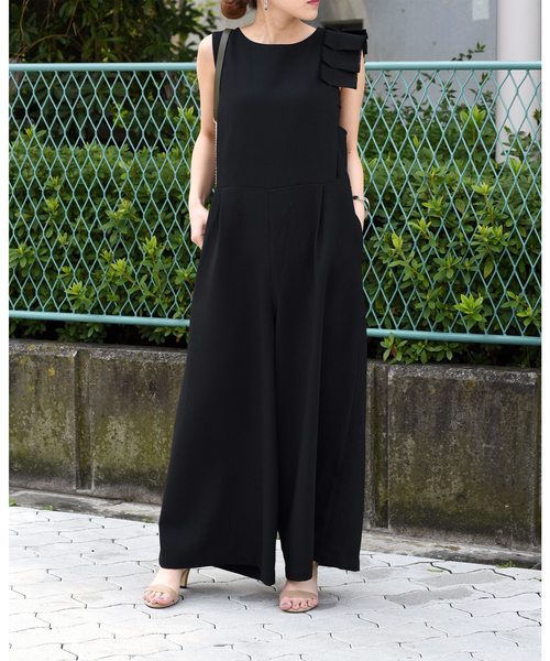 LHELBIE（レルビエ）の「アシメフリンジフレアオールインワン 