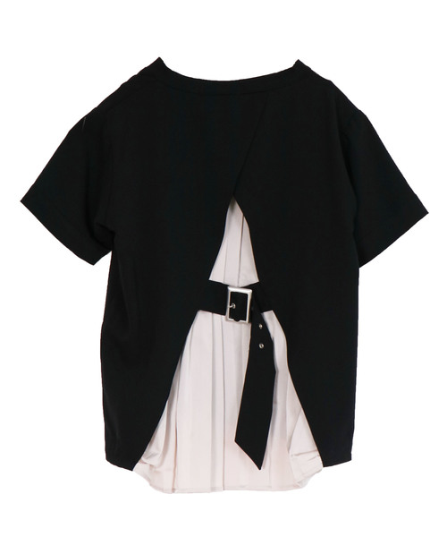 &g'aime（アンジェム）の「【&g'aime】バックプリーツスイッチブラウス（Tシャツ/カットソー・レディース・ブルー/ブラック/ホワイト・FREE）」の15枚目の写真