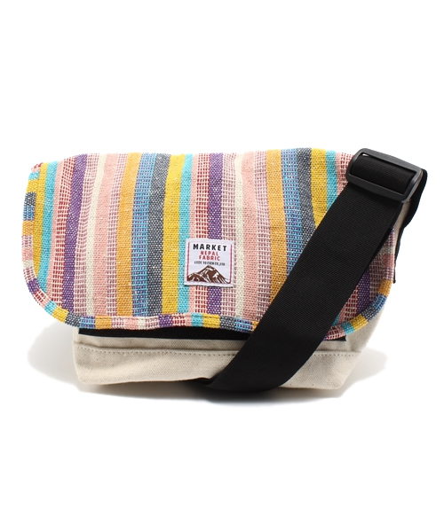 coen（コーエン）の「ネパールショルダーバッグ（ショルダーバッグ・メンズ・ホワイト/ブラック/イエロー・フリー）」の2枚目の写真