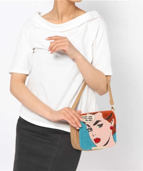 Ray BEAMS（レイビームス）の「Ray BEAMS / アコモデ アメコミ バッグ（クラッチバッグ・レディース・ピンク/ブルー・ONE SIZE）」の10枚目の写真