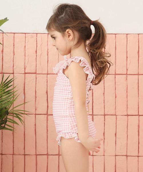 OSYAREVO(オシャレボ)の「キッズ バックシャン フリル ワンピース 水着(水着・キッズ・ブラック/ピンク/ライトブルー/レッド・110/120/130/140/150)」の20枚目の写真