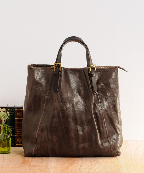 HALEINE（アレンヌ）の「[HALEINE]牛革レザーリュックサック（バックパック/リュック・レディース・キャメル/ブルー/ネイビー/ダークブラウン・FREE）」の2枚目の写真