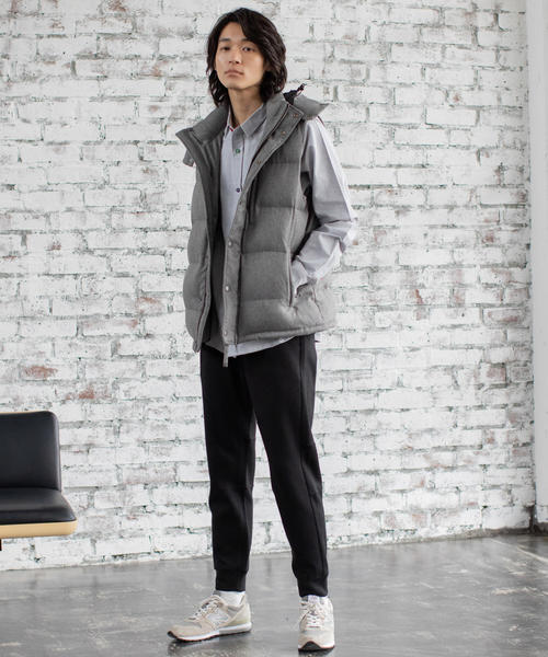 coen（コーエン）の「AIRCONPADウールライクフーデッドベスト（ダウン