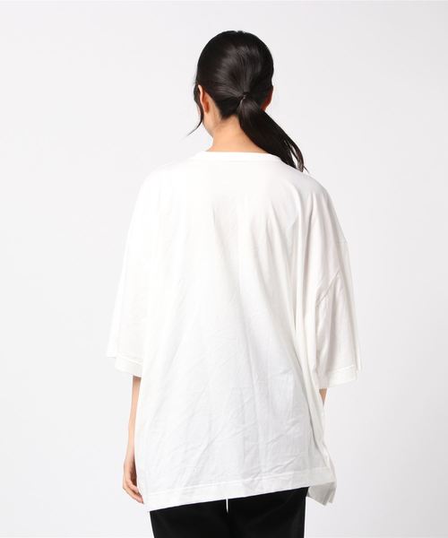 Born（ボーン）の「Born Wide Long T-shirts/ボーン ワイド ロング Tシャツ（Tシャツ/カットソー・レディース・オフホワイト・FREE）」の3枚目の写真