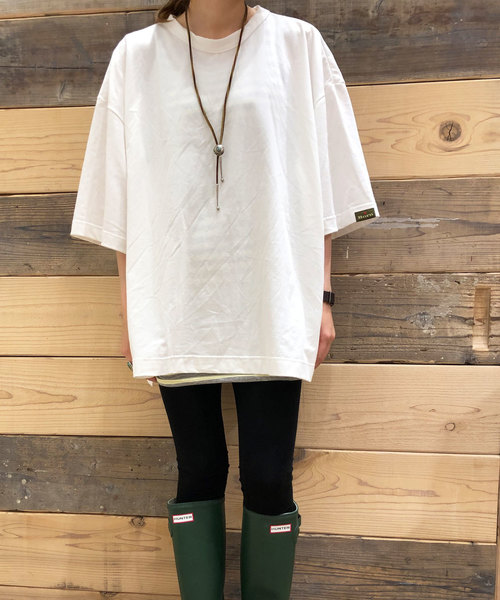 Born（ボーン）の「Born Wide Long T-shirts/ボーン ワイド ロング Tシャツ（Tシャツ/カットソー・レディース・オフホワイト・FREE）」の5枚目の写真