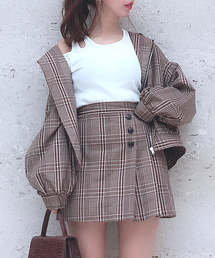 【SETUPにも】先染めチェック前タックスカパン