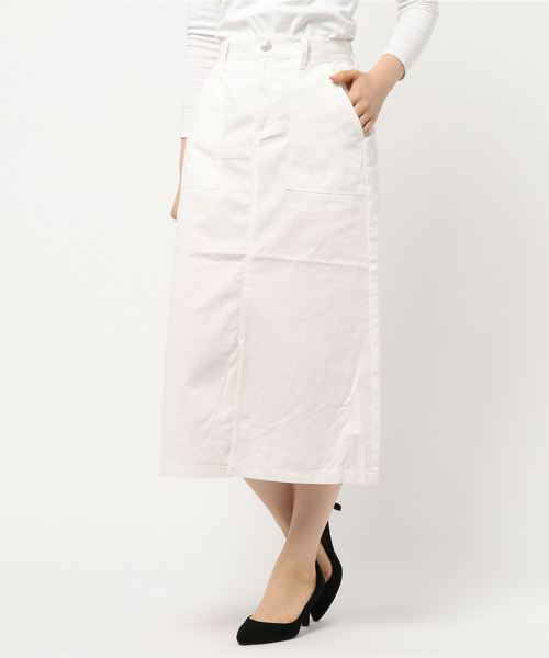 KOBE LETTUCE（コウベレタス）の「フロントスリットセミフレアスカート（スカート・レディース・ベージュ/インディゴブルー/アイボリー/ブルー系その他・FREE）」の8枚目の写真