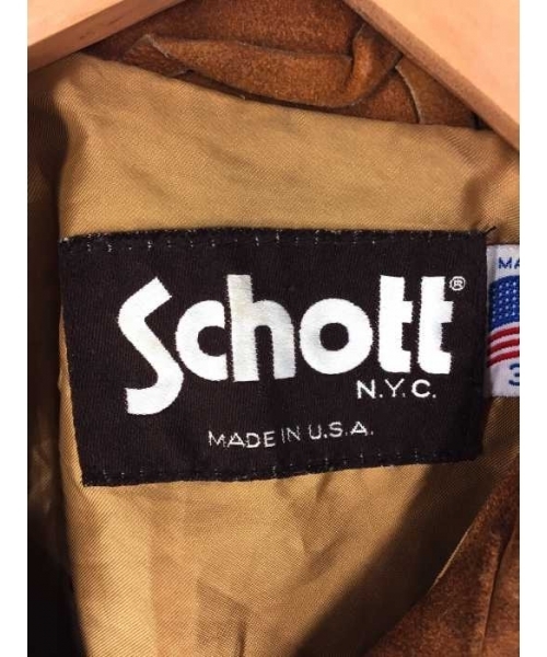 ブランド古着】スエードジャケット（その他アウター）｜Schott N.Y.C