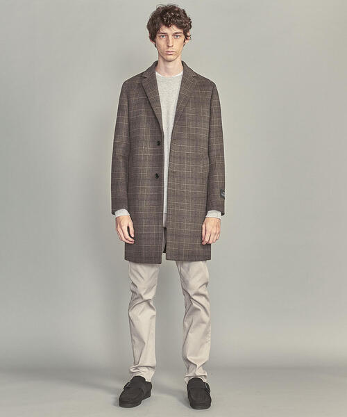 BEAUTY&YOUTH UNITED ARROWS（ビューティーアンドユースユナイテッドアローズ）の「BY チェック メルトン チェスターコート（チェスターコート・メンズ・ブラウン/ダークグレー・XL/L/S/M）」の7枚目の写真