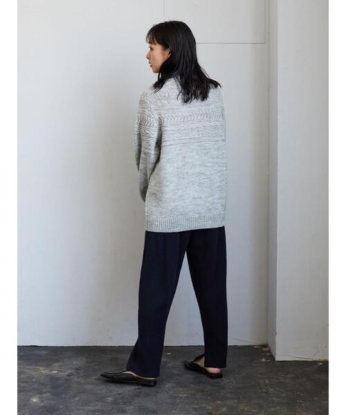 CRAFT STANDARD BOUTIQUE(クラフトスタンダードブティック)の「クルーネックーケーブルニットプルオーバー*(ニット/セーター・レディース・ネイビー/グレー系その他/ダークネイビー・M/L)」の22枚目の写真
