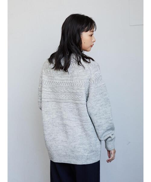 CRAFT STANDARD BOUTIQUE(クラフトスタンダードブティック)の「クルーネックーケーブルニットプルオーバー*(ニット/セーター・レディース・ネイビー/グレー系その他/ダークネイビー・M/L)」の20枚目の写真