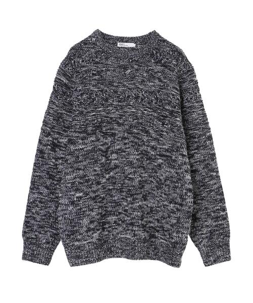CRAFT STANDARD BOUTIQUE(クラフトスタンダードブティック)の「クルーネックーケーブルニットプルオーバー*(ニット/セーター・レディース・ネイビー/グレー系その他/ダークネイビー・M/L)」の10枚目の写真