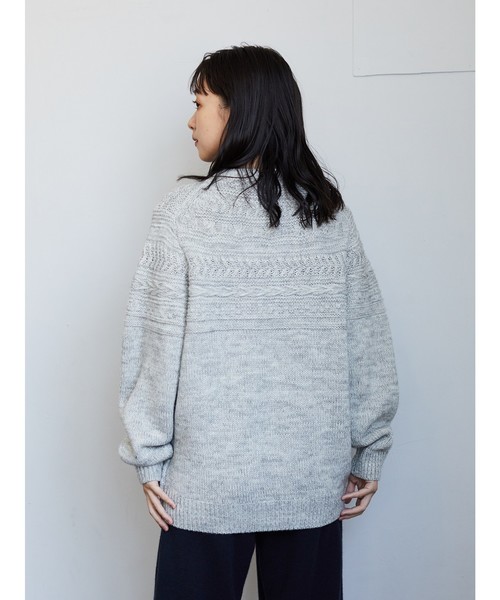 CRAFT STANDARD BOUTIQUE(クラフトスタンダードブティック)の「クルーネックーケーブルニットプルオーバー*(ニット/セーター・レディース・ネイビー/グレー系その他/ダークネイビー・M/L)」の8枚目の写真