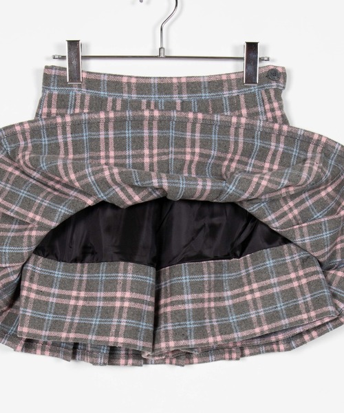 DING(ディング)の「DING/チェック柄プリーツミニスカート(スカート・レディース・グレー/ブラック・FREE)」の9枚目の写真