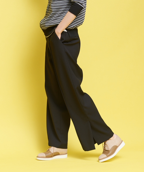 qualite（カリテ）の「サイドベンツパンツ（その他パンツ・レディース・ブラック/ベージュ/ライトグレー・40/38/36）」の2枚目の写真