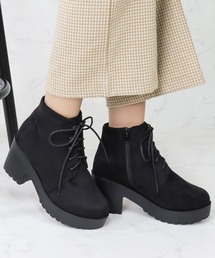 Liberty Doll / 厚底レースアップブーツ(9040-SA) ボリュームソール ショートブーツ