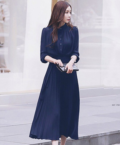 レディース ふんわり袖プリーツロングワンピ ウエストマークベルト 2点セット ワンピース Day Closet デイ クローゼット のファッション通販 Zozotown