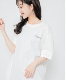 Mysa&Liina | ワンポイントロゴビッグシルエットTシャツ(Tシャツ/カットソー)