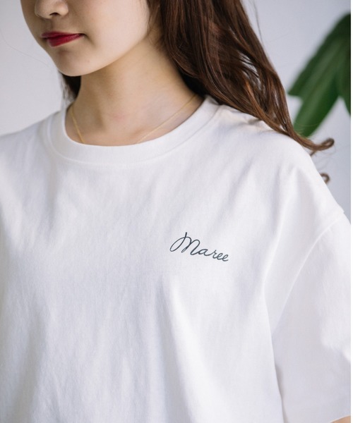 Mysa&Liina（ミーサリーナ）の「ワンポイントロゴビッグシルエットTシャツ（Tシャツ/カットソー・レディース・ブラック/ブラウン/ベージュ/オフホワイト・M）」の11枚目の写真