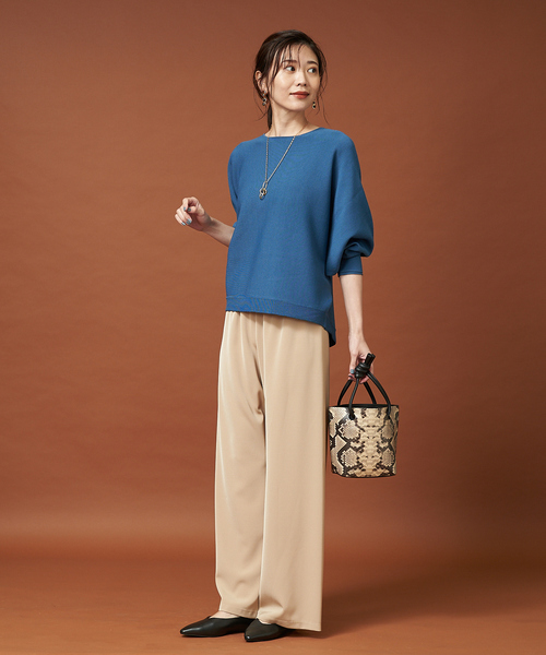 qualite（カリテ）の「ストレッチツイルフレアパンツ（その他パンツ・レディース・ブラック/ベージュ/ブラック系その他・38/36）」の17枚目の写真