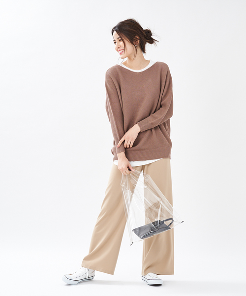 qualite（カリテ）の「ストレッチツイルフレアパンツ（その他パンツ・レディース・ブラック/ベージュ/ブラック系その他・38/36）」の15枚目の写真