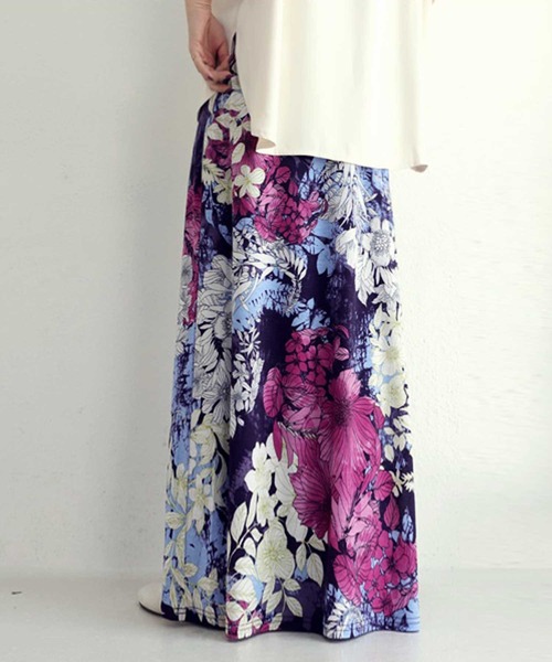 セール】花柄ロングスカート（スカート）｜antiqua（アンティカ