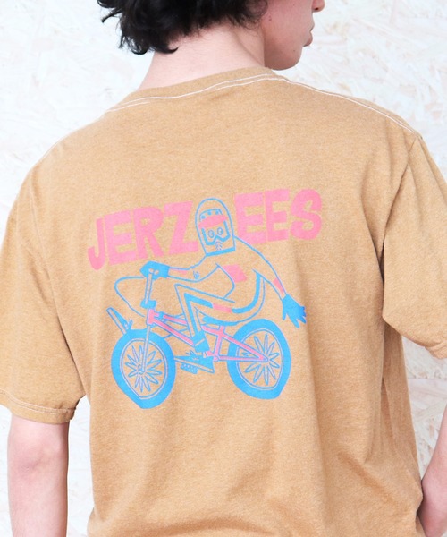 JERZEES(ジャージーズ)の「∴【 JERZEES / ジャージーズ 】タケウチアツシ ART BIKE “アート バイク”Tシャツ(Tシャツ/カットソー・メンズ・ベージュ/ホワイト/ピンク/オフホワイト・SMALL/LARGE/X-LARGE/MEDIUM)」の8枚目の写真