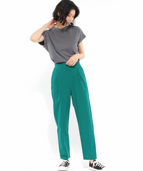 LAKOLE（ラコレ）の「USAコットンスタンドネックTシャツ / LAKOLE（Tシャツ/カットソー・レディース・ブラック/エンジ/グレー/オフホワイト/カーキ/ライトブラウン・SMALL/MEDIUM）」の12枚目の写真